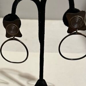 Modernist artesian, hoop earrings